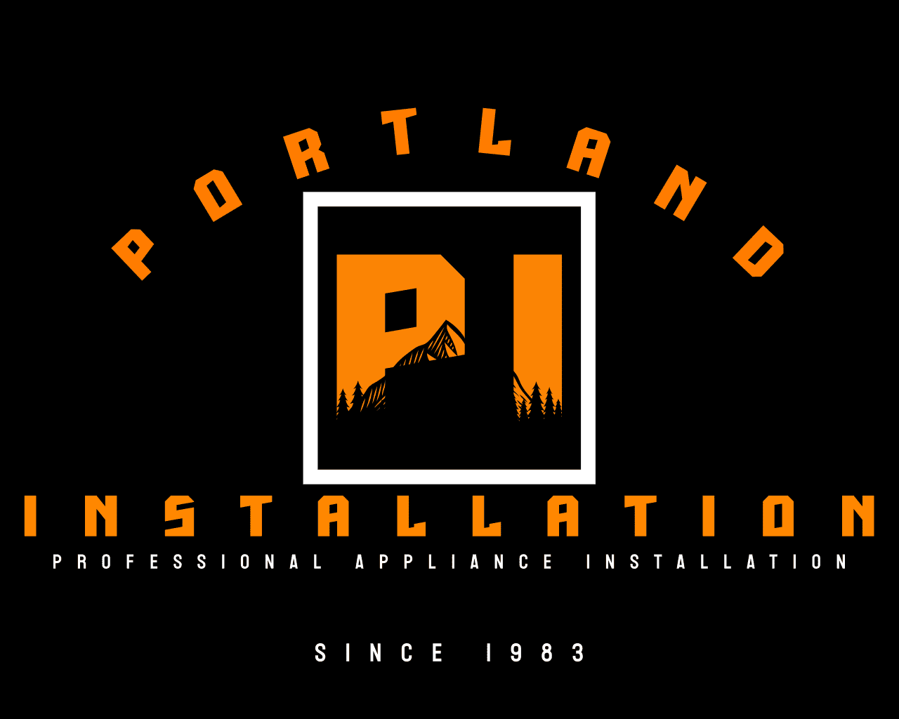 Portlando Installation orange mountain logo